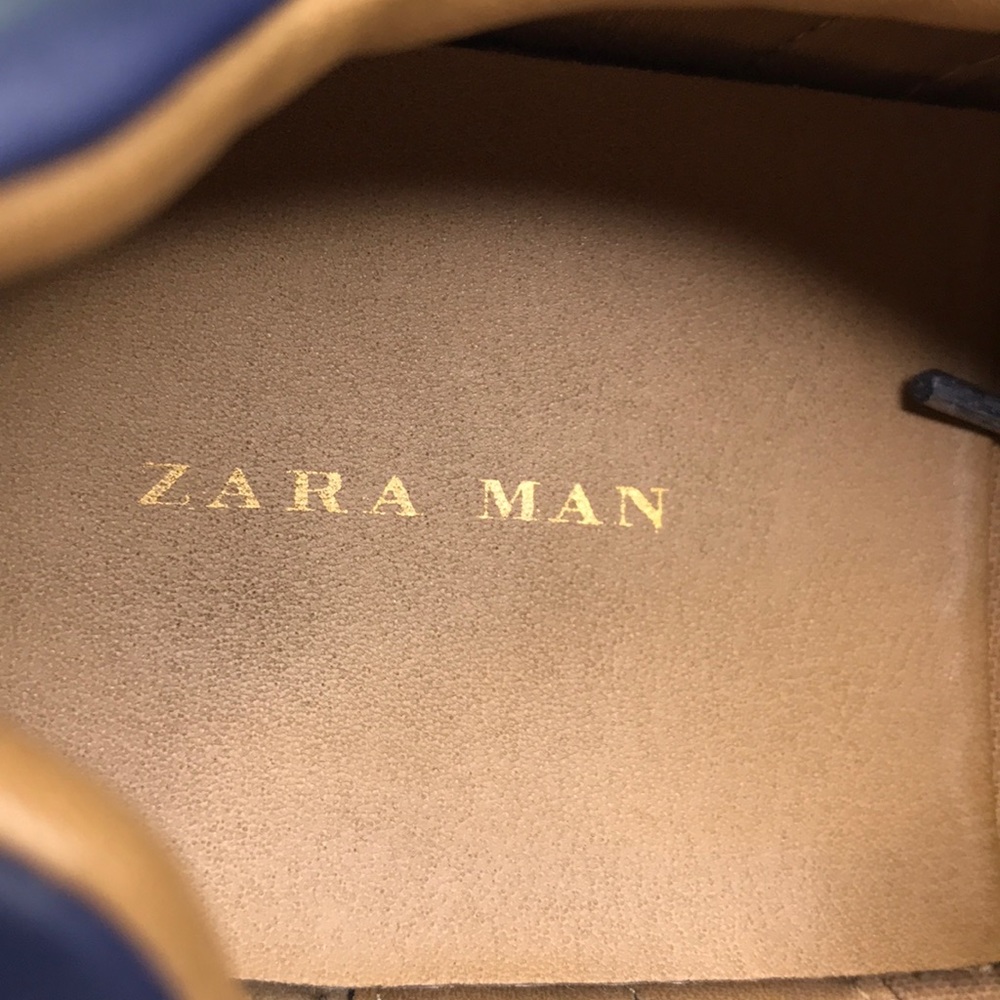 Zara Men's Blue/White Oxfords Lace Up Shoes - Picture 11 of 15